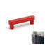 Poignée d'armoire ROUS Hardware, Mid-Century, 2,75 po, rose (rouge)-112500723-111786467