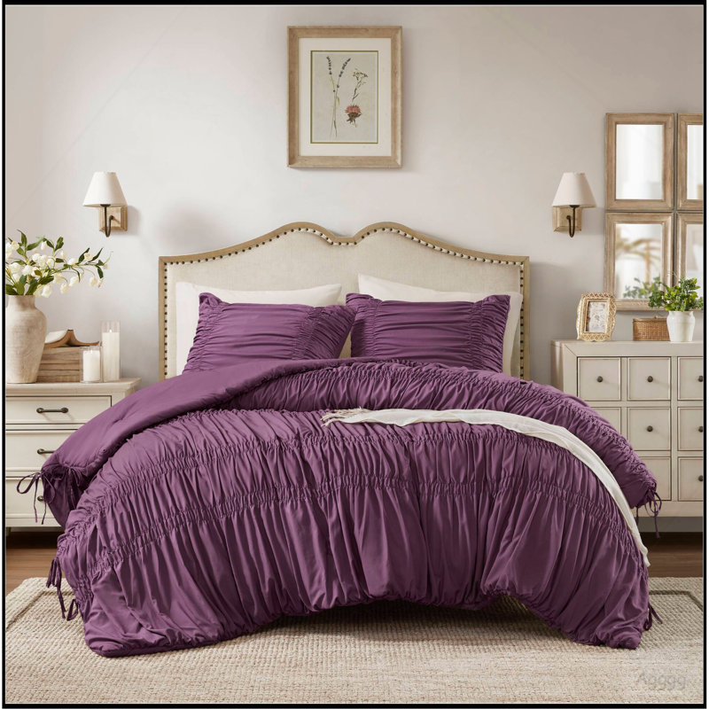 2PCS Twin/Twin XL Comforter Set, Purple