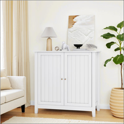 White Double Door Storage Cabinet