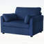 Fauteuil d'appoint en velours côtelé avec poches de rangement latérales-131240917