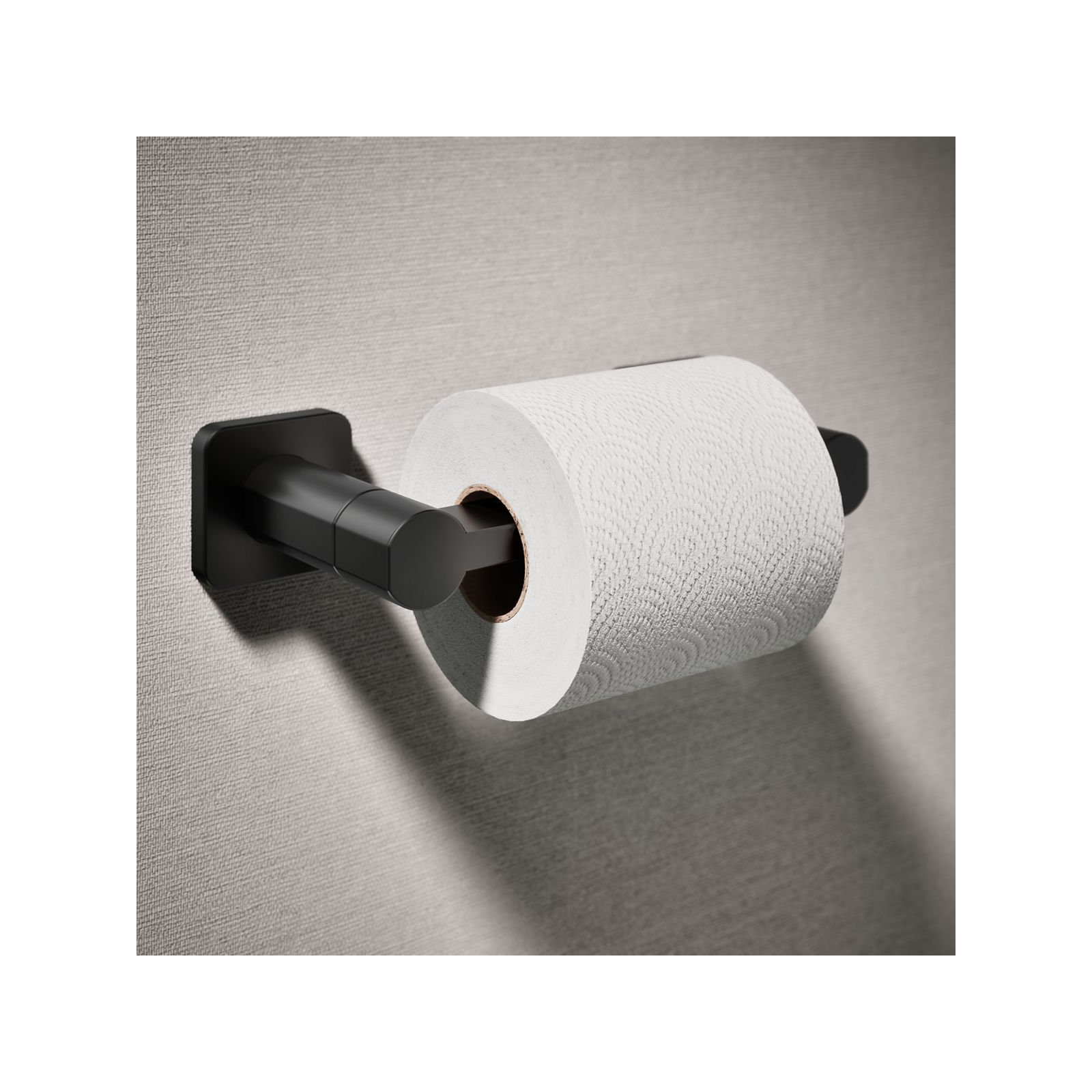 Parallel Pivoting Toilet Paper Holder, Wall-Mount Bathroom Toilet Paper Holder, Matte Black