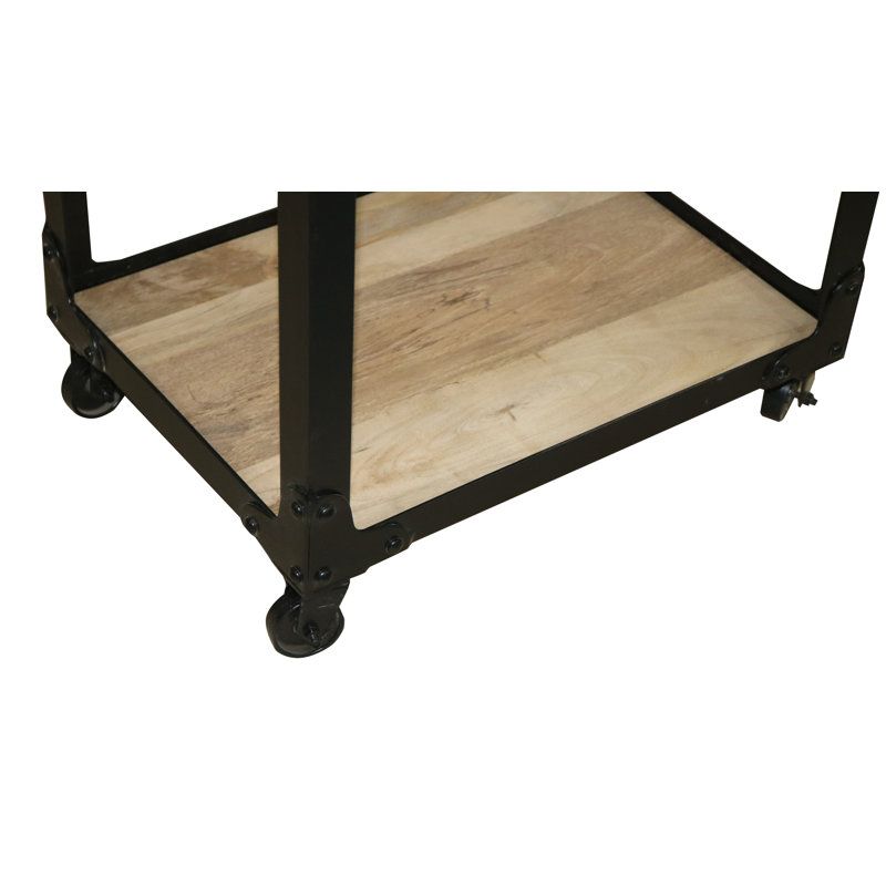 Loammi Solid Wood Tray Top End Table