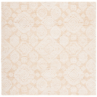 Droz Hand Tufted Indian Wool And Cotton With Latex Geometric Rug
