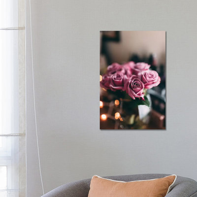 Purple Roses by Chelsea Victoria - Wrapped Canvas Gallery-Wrapped Canvas Giclée