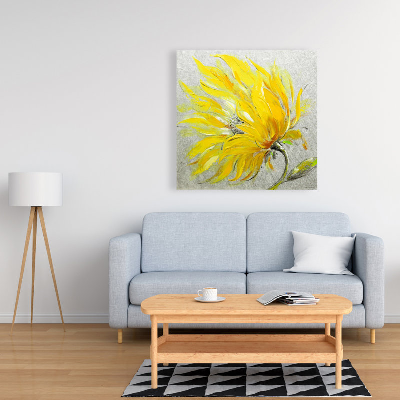 Fleur jaune - Toile jaune éclatante pour la décoration intérieure
