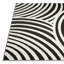 Tapis noir à courbes linéaires Abani Rugs Onish Collection NOM160B-482966529