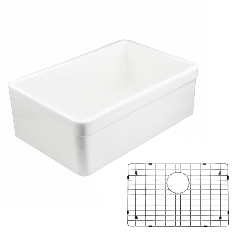 Évier de cuisine à tablier frontal L 32 po x l 20 po