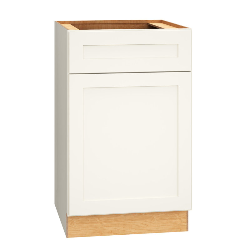 Armoire de base standard 1 porte avec tiroir et tablette réglable Dwelling Livingston l 21 po x H 34,5 po x P 24 po, Blanc