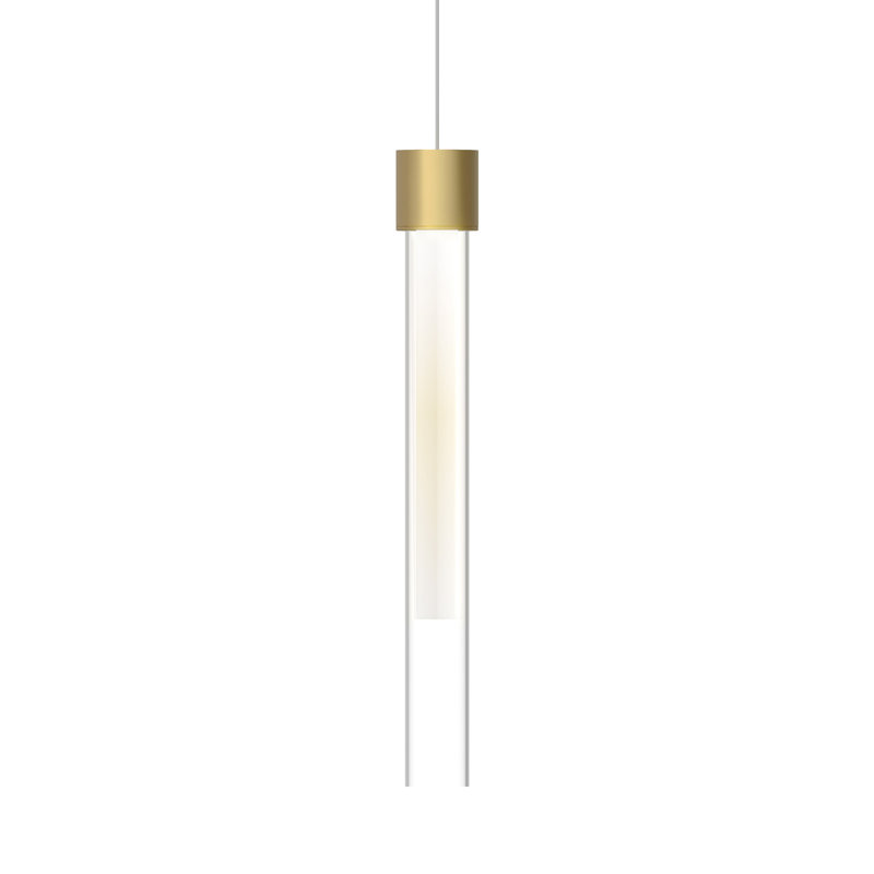 Linger 1 - Light LED Pendant, Natural Brass