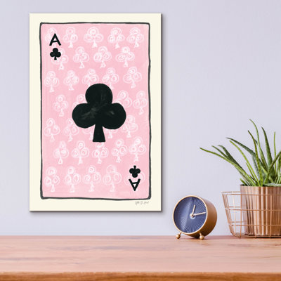 Ace Of Clubs' by Yvette St. Amant Acrylic Glass Wall Art, 16" x 24"