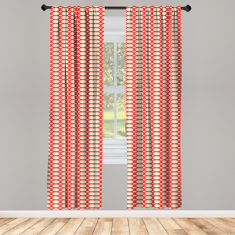 Geometric Semi-Sheer Rod Pocket Sliding Panel, 28" x 63"