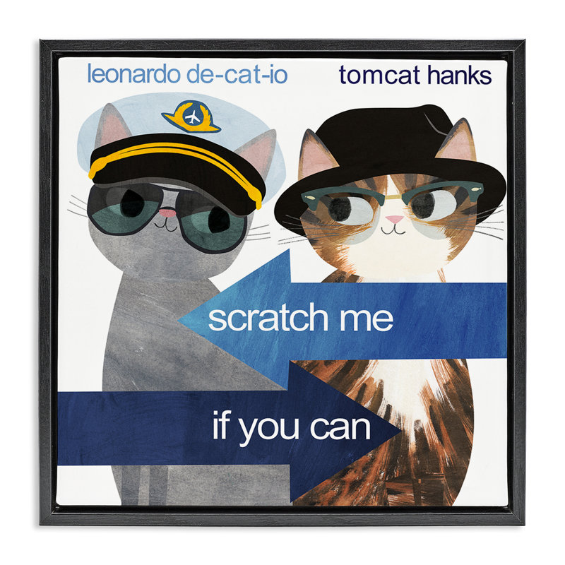 Cadre flottant Scratch Me If You Can, design par Angie Rozelaar, Cadre flottant noir de jais, H 18 po x l 18 po