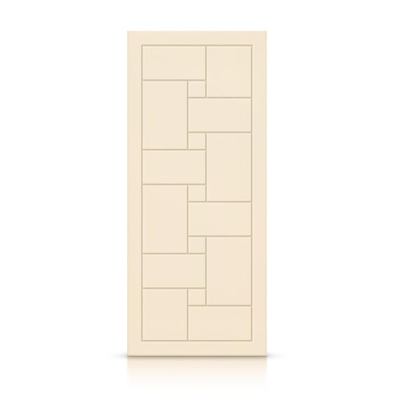 Porte standard à panneaux en bois manufacturé, Beige, 24 po x 84 po