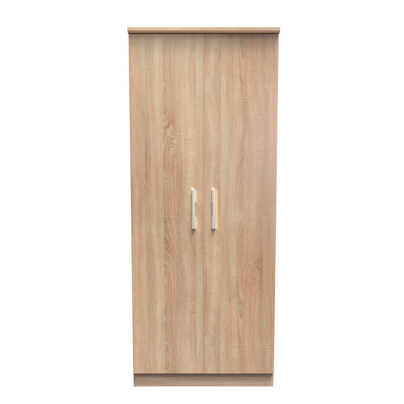 Borgeson 2 Door Wardrobe , Bardolino Oak, 182" H x 74" W x 53" D