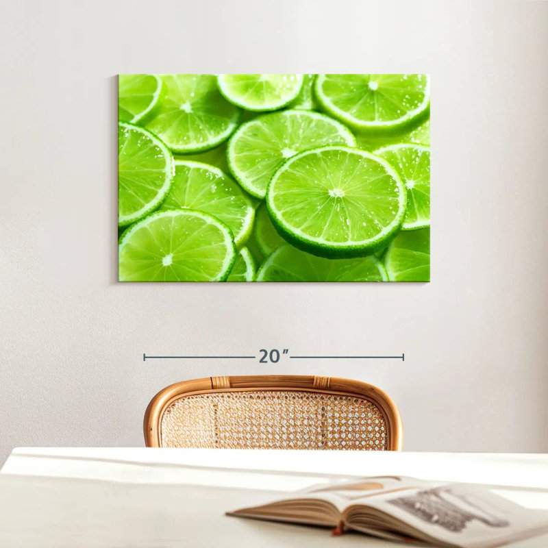 Yarlin Lime Slices, 16" H x 24" W