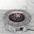 40000 Outdoor Fire Pit - 8 Hours Fuel Burn, Fiber Concrete, Stainless Steel Burner, Propane And Natural Gas, Gray Heating 8H Reinforced Combustion Part, &