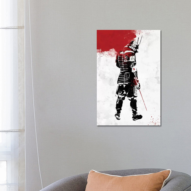 Samurai Warrior par Nikita Abakumov - impression sur toile tendue, H 26 po x l 18 po x 1,5 po