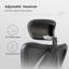  Chaise de bureau ergonomique en filet avec support lombaire réglable et accoudoirs rembourrés pour 300 lb-909741466