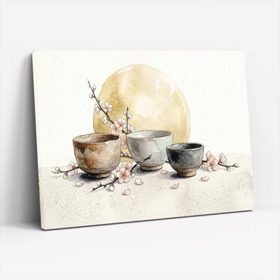 Moon Tea Canvas Wall Art Oil Painting Print Set Of 1