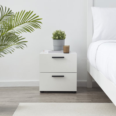 Nestl Wooden Nightstand with 2 Drawers