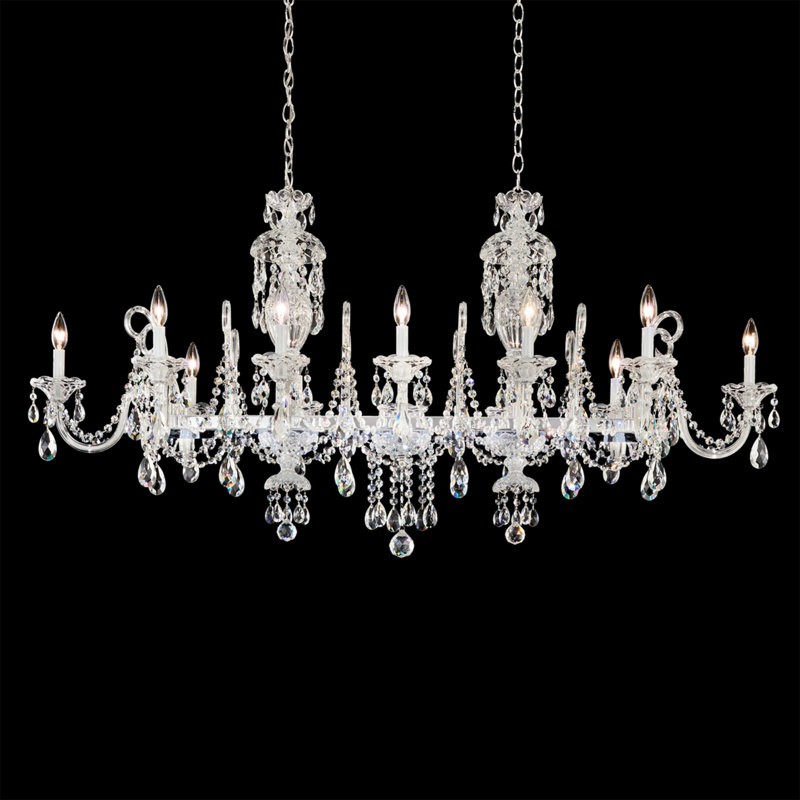 Sterling 12 Light Crystal Linear Chandelier