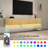Led 71 Inch Floating Tv Stand For 75" Tv, Wall-mounted Media Console With Charging Station, Floating Tv Shelf For Living Room, Bedroom, Oak-319986740