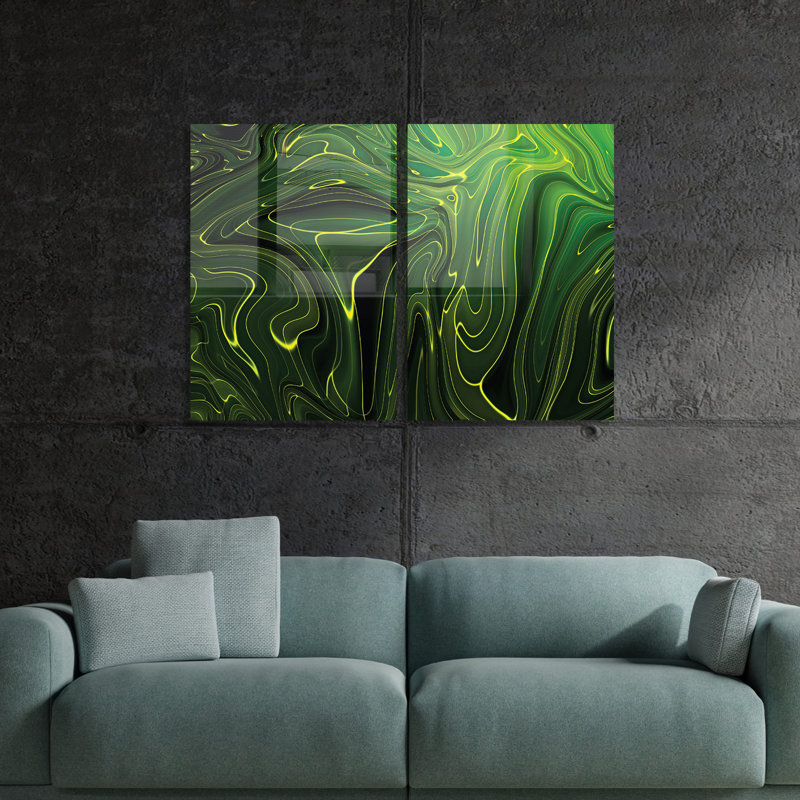 2 pièces, sans cadre, impression sur verre, L 28 po x H 39 po