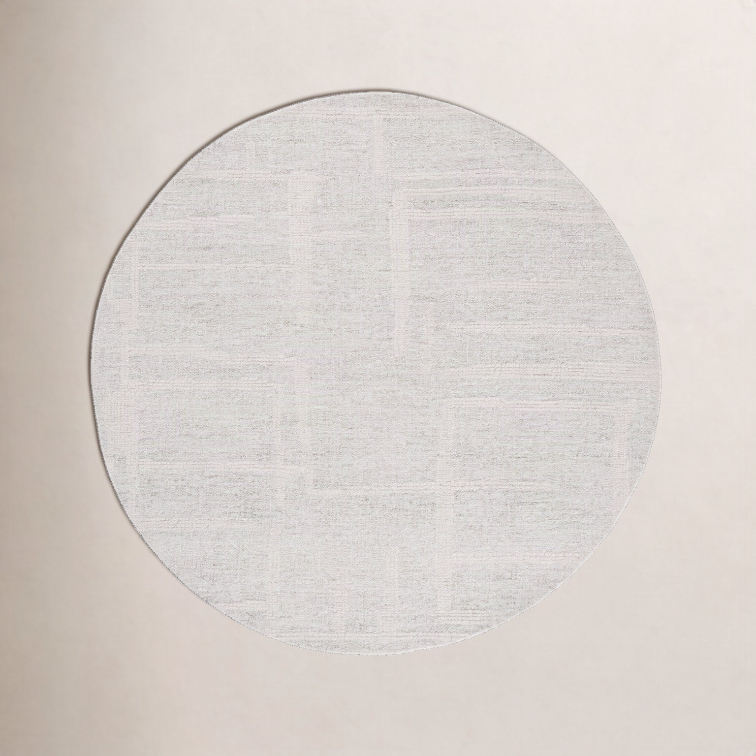 Arthella Hand-Tufted Abstract Wool Rug, Round 6'