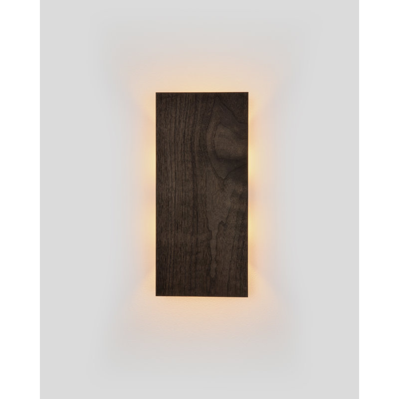 Tersus 1 - Light LED Flush Mounted Sconce, Dark Stained Walnut, 2700