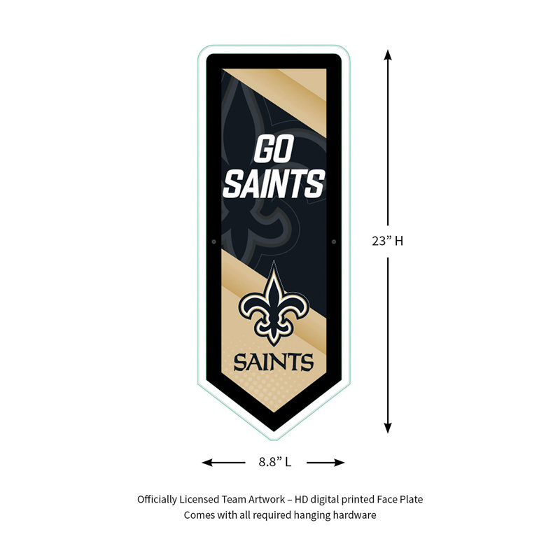 Plaque murale lumineuse NFL, Saints de la Nouvelle-Orléans