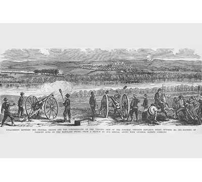 " Artillery Battle At Edward " by Frank Leslie