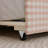 Cozy Gingham Daybed with Trundle Twin Size Sofa Bed No Box Spring Needed, with USB Port and Adorable Wave Shaped, Linen Fabric, Pink-1268071383-1268071337