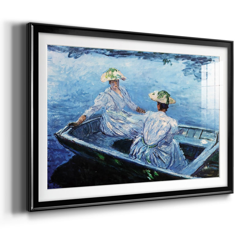 The Blue Row Boat, 1887, reproduction d'art encadrée, Noir, H 15 po x l 21 po x P 1,5 po