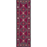 Athena Oriental Area Rug in Blue/Fuchsia/Green