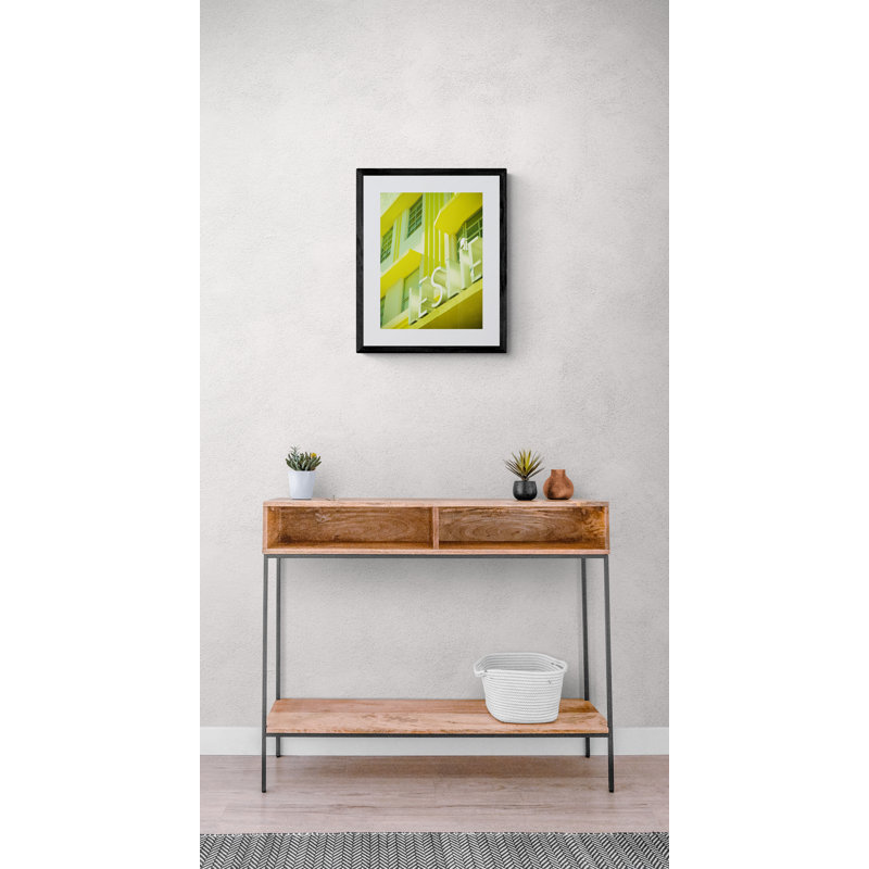 Art Deco Miami Beach #8 Framed Print, 20" H x 16" W, Black Framed Paper