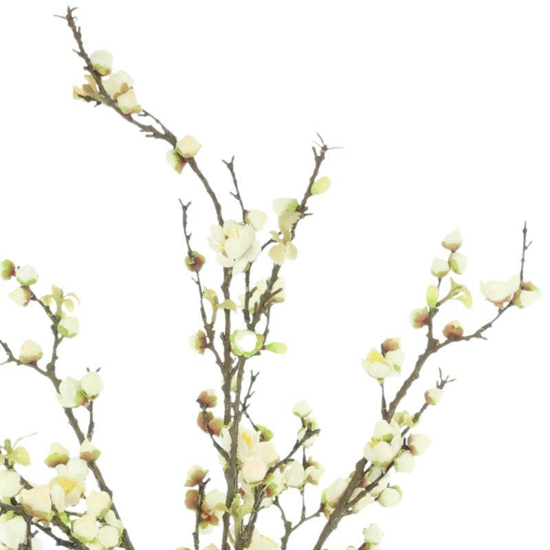 Cherry Blossom Stems in Fiberstone Pot, Light Gray