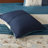 Embroidered 7 Piece Comforter Set Navy Queen