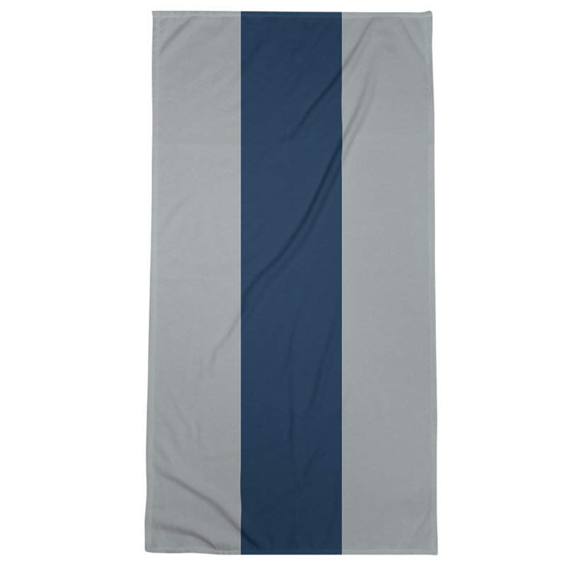 Bath Towel, Gray/Prussian Blue