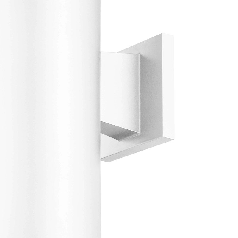 Applique murale cylindrique en aluminium 2 lumières l 6 po intérieur ou extérieur Newburgh, 18" H x 6" L x 8.75" D, Blanc