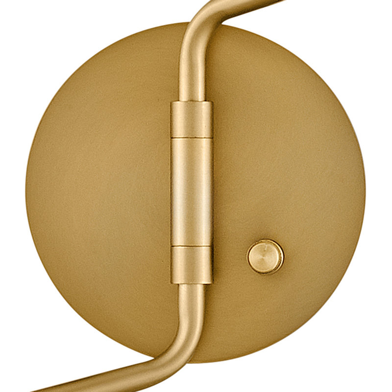 Bras pivotant à 2 lumières à intensité variable Macie, Blanc, Laiton laqué avec blanc mat