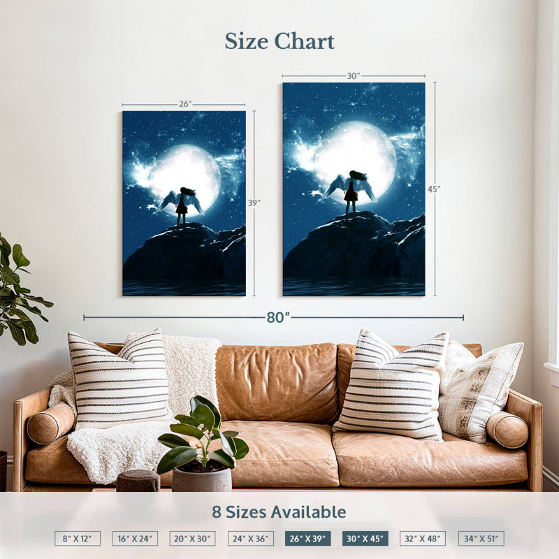 Leisha Moon Angel, 39" H x 26" W