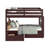 Treva Solid Wood Standard Twin over Twin Bunk Beds with Ladder and 2 Under Bed Drawers-1473355556