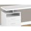Bureau d'ordinateur de 60 po pour le bureau à domicile: stratifié blanc, métal gris, options de rangement fonctionnelles