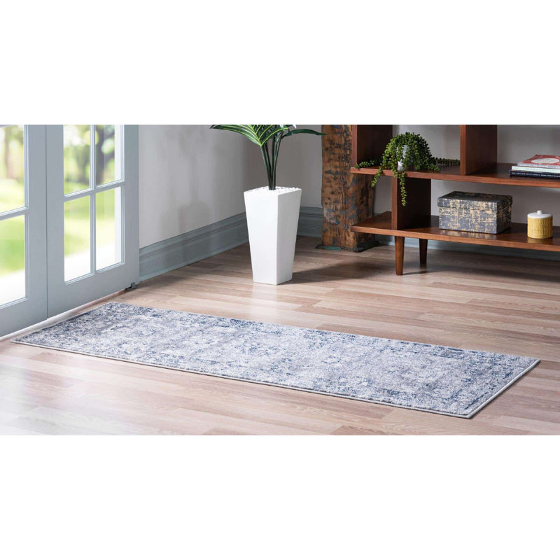 Tapis contemporain Endel couleur pierre, Tapis de couloir 2 pi x 6 pi