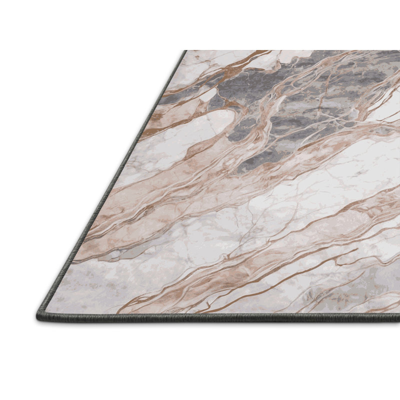 Tapis gris soyeux et moelleux, Carré 4 pi