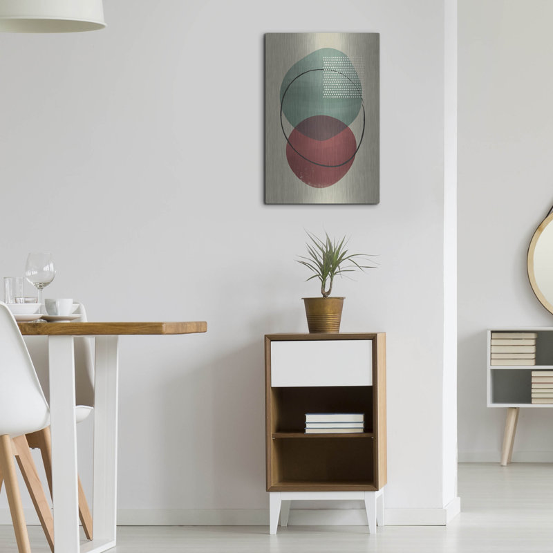 Ivy Bronx «Abstract Geometric 26» par Gary Williams, art mural en métal, H 24 po x l 16 po