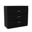  Commode à trois tiroirs Zurich, quincaillerie en métal, plateau supérieur, chambre noire-2139515348