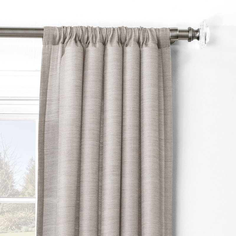 Pershing Semi Sheer Curtain Single Panel, 96" W x 84" L, Dusk