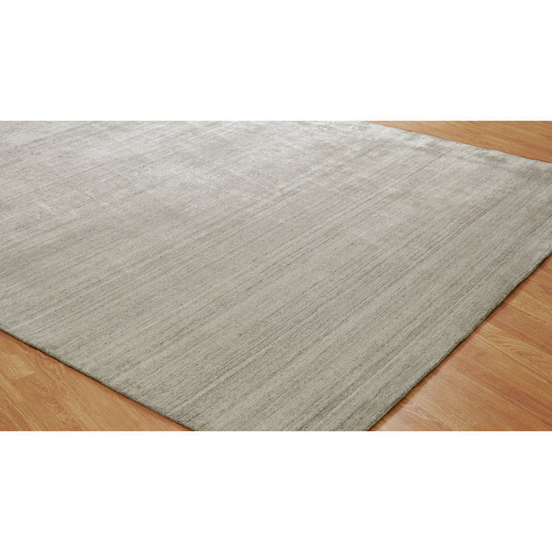 Chino Hand-Woven Ivory Area Rug, Rectangle 9'6" x 13', Ivory