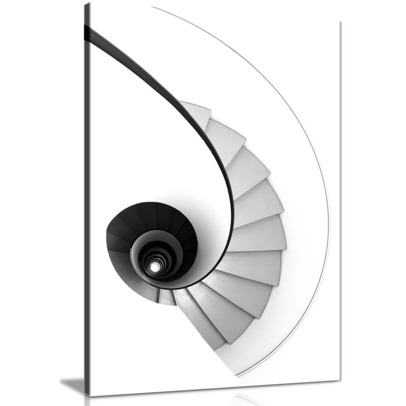 Architectural Infinite Stairs - Wrapped Canvas Print, 46cm H x 31cm W